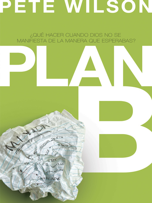 Title details for Plan B by Pete Wilson - Available